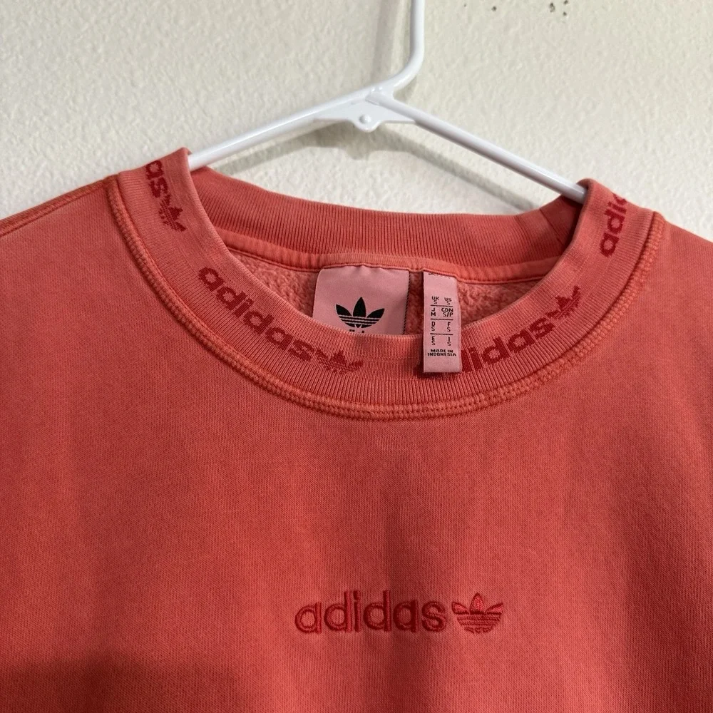 Adidas Unisex Coral‎ Small Pullover Sweatshirt Crewneck - Picture 3 of 9